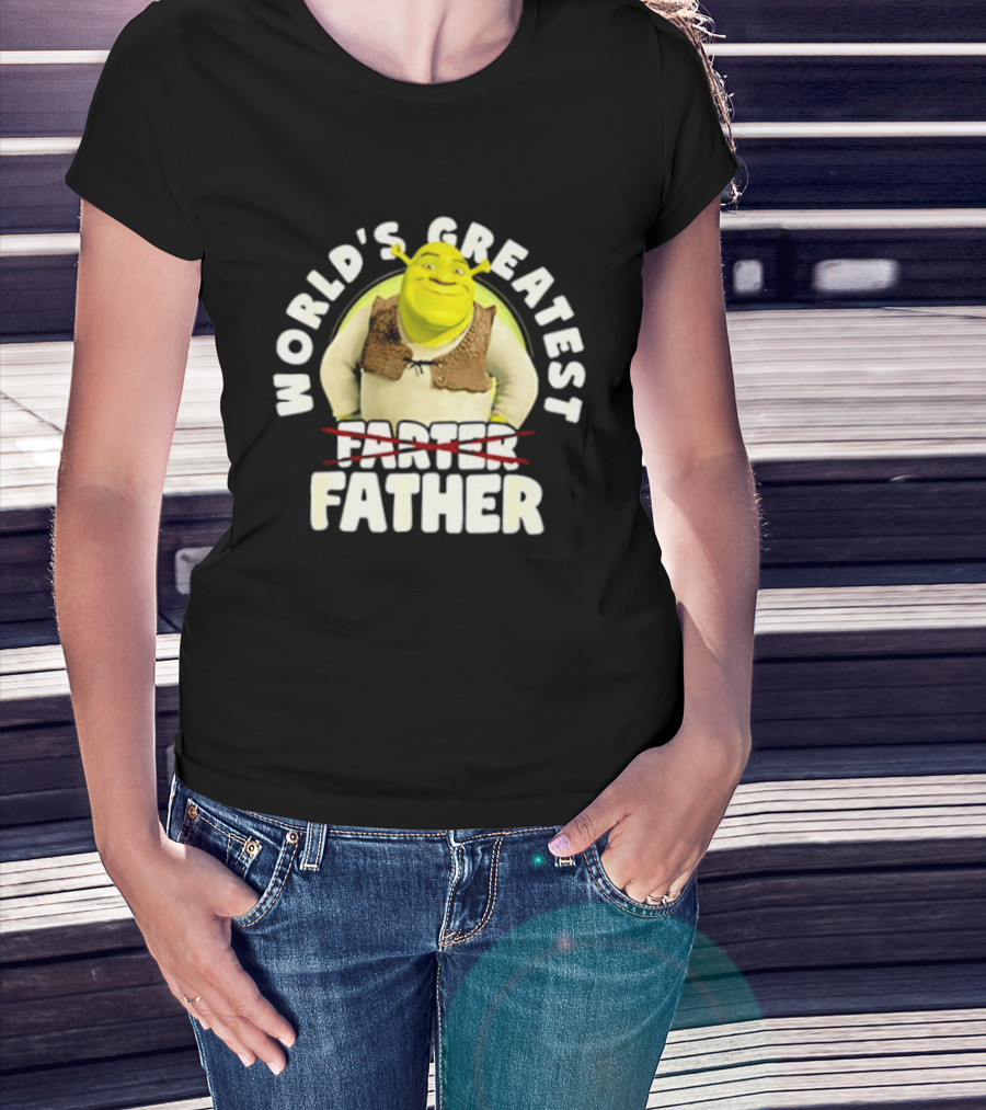 World's Greatest Farter Father Shrek Cartoon T-Shirt