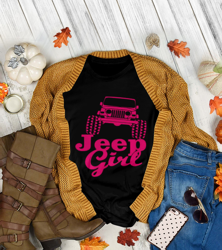 Jeep Girl Off Road Adventure Enthusiast Tire Tread T-Shirt
