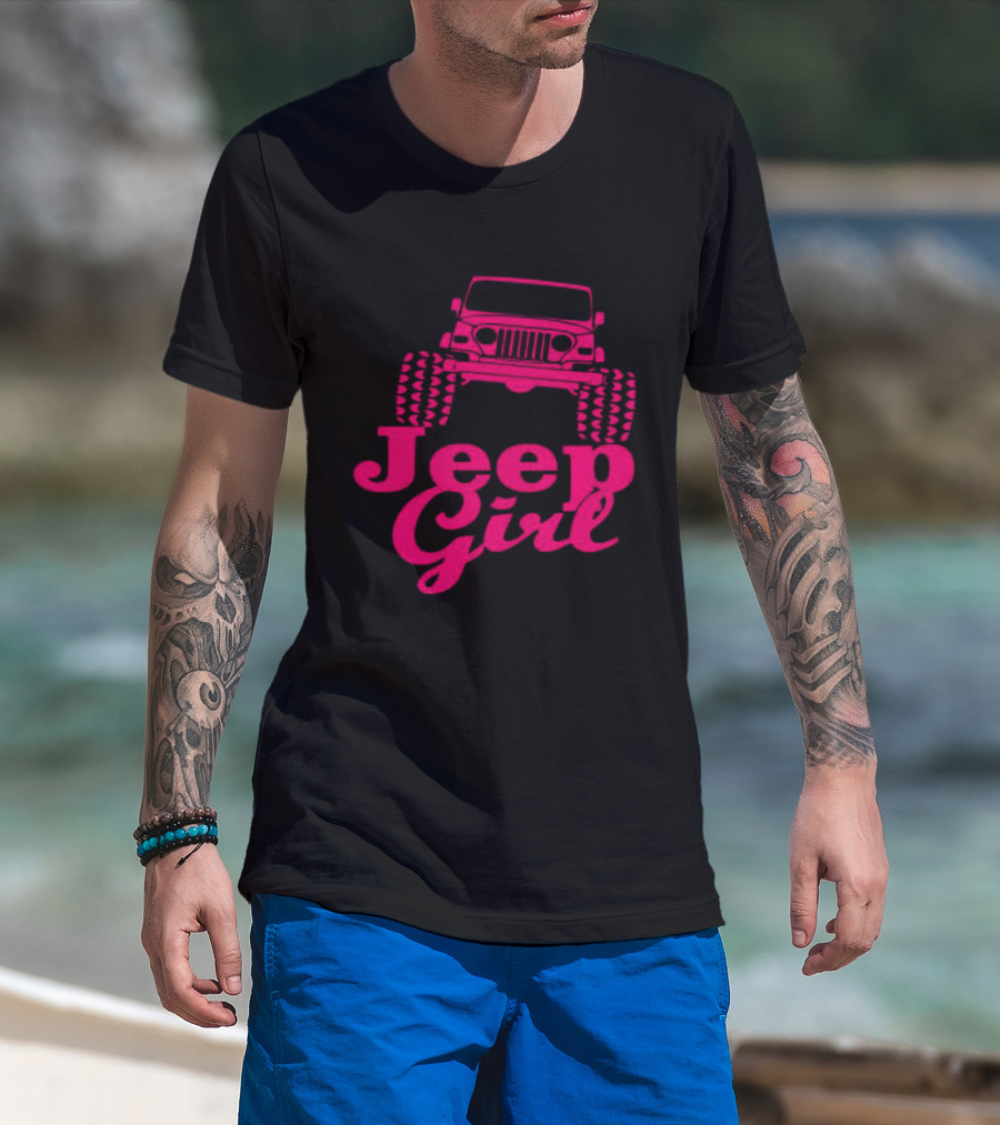 Jeep Girl Off Road Adventure Enthusiast Tire Tread T-Shirt