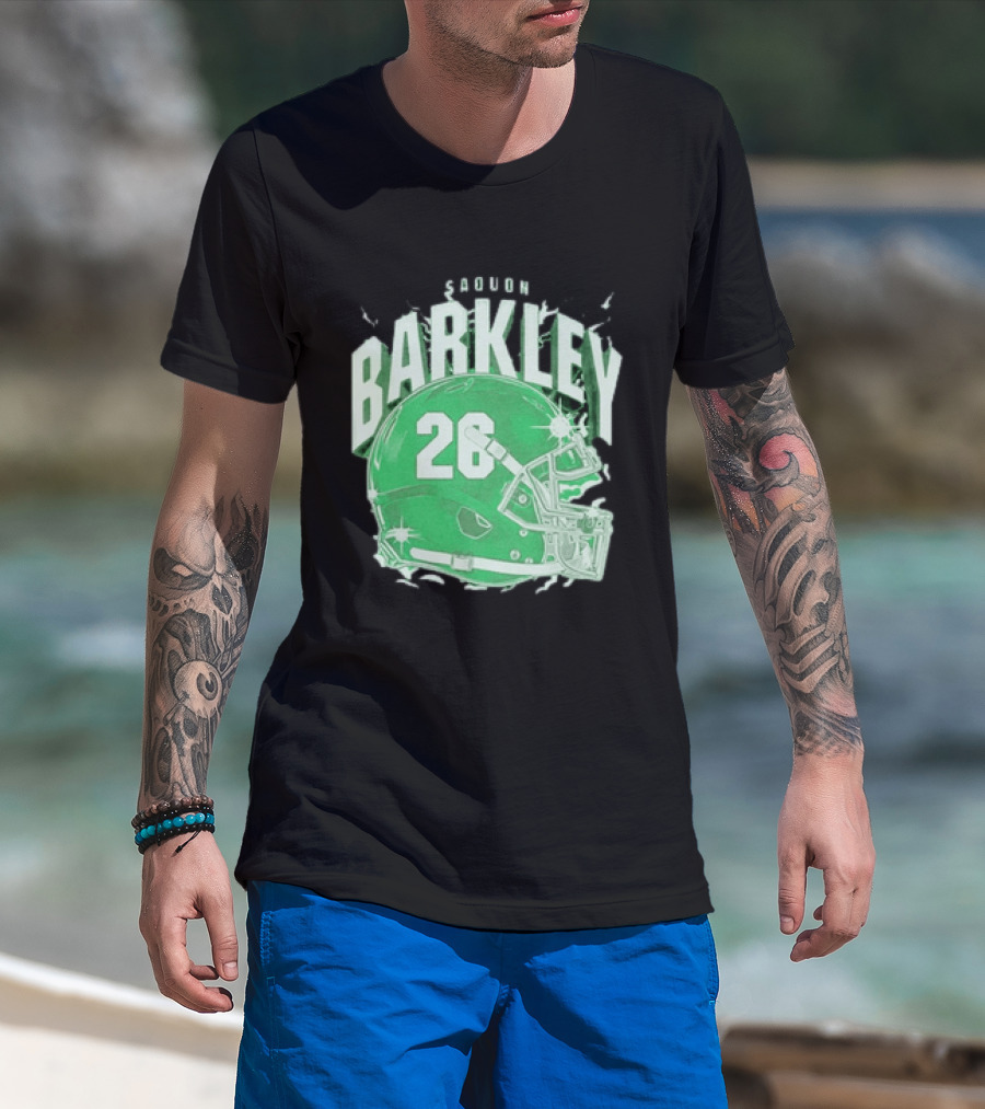 Saquon Barkley 26 Football Helmet T-Shirt