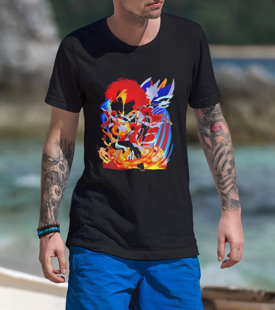 Stark Frieren Beyond Journey's End Anime Dynamic Colorful Scene T-Shirt