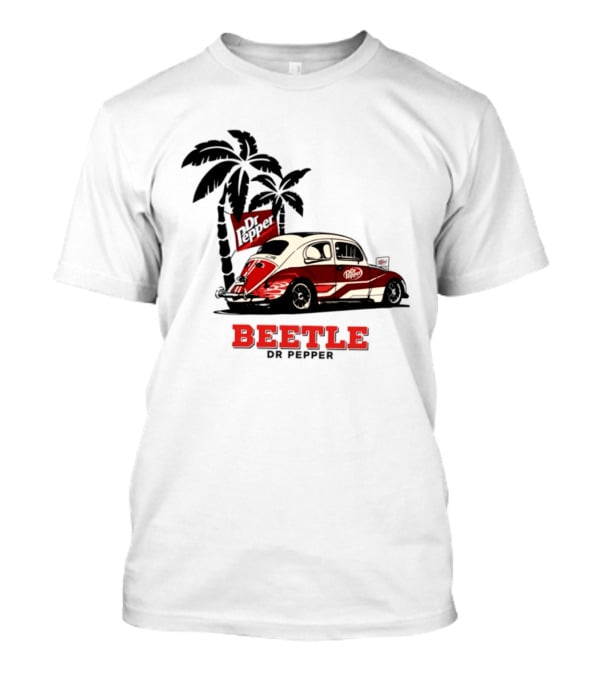 Beetle Dr Pepper Volkswagen Car With Palm Tree T-Shirt