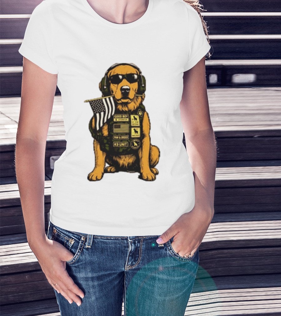 Good Boy Operator K9 Unit Can I Pet That Dog Paw & Order T-Shirt