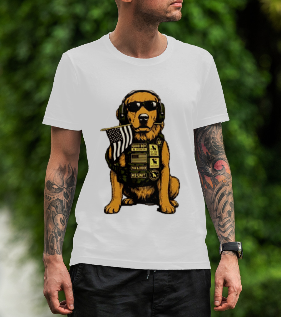 Good Boy Operator K9 Unit Can I Pet That Dog Paw & Order T-Shirt