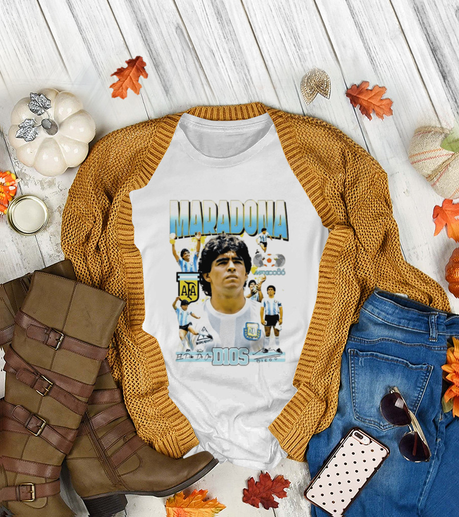 Diego Maradona AFA El Pibe De Oro D10S Mexico 86 T-Shirt
