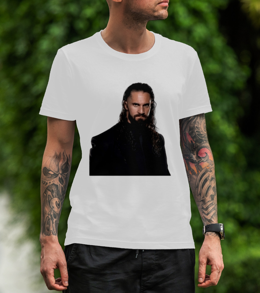 Seth Rollins Has A New Render Intense Gaze And Long Hair T-Shirt