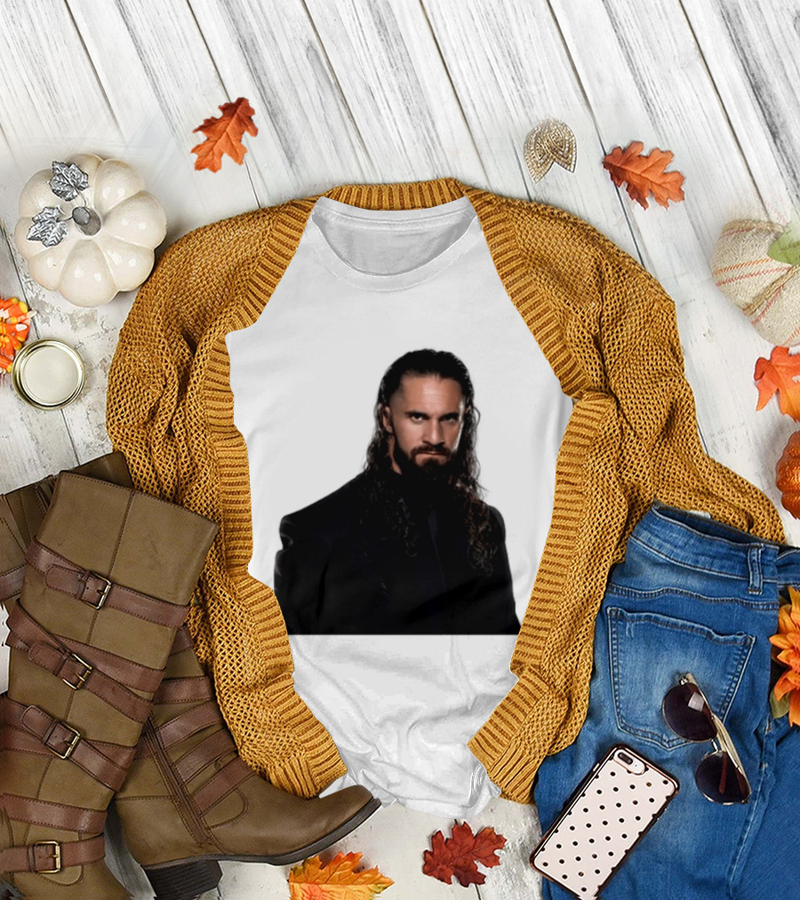Seth Rollins Has A New Render Intense Gaze And Long Hair T-Shirt