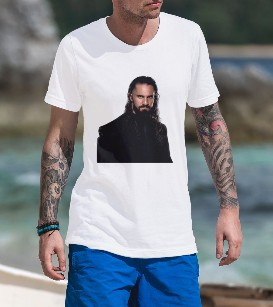 Seth Rollins Has A New Render Intense Gaze And Long Hair T-Shirt