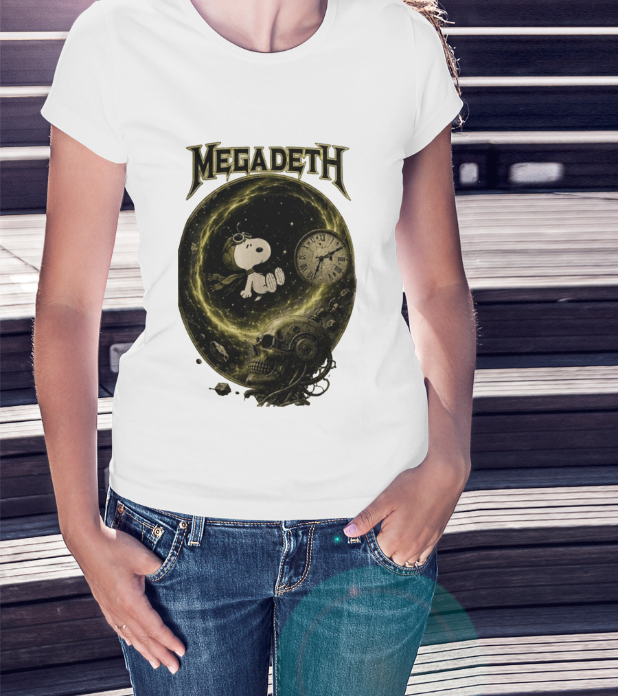 Snoopy Megadeth Countdown To Extinction Music Collaboration T-Shirt