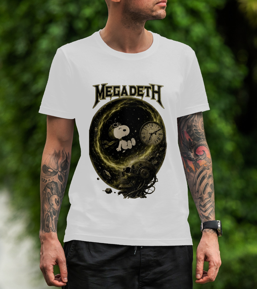Snoopy Megadeth Countdown To Extinction Music Collaboration T-Shirt