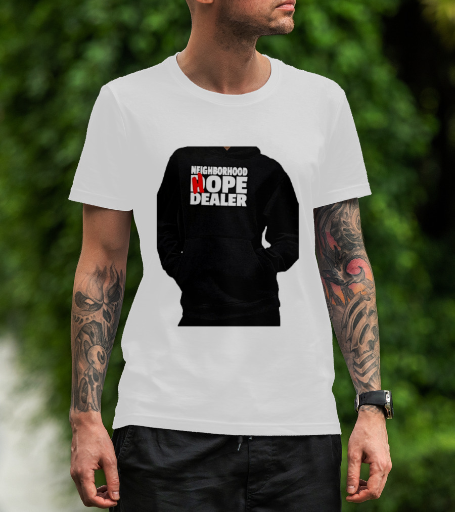Neighborhood Hope Dealer Bold Red And White T-Shirt