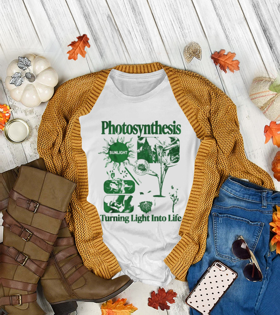 Photosynthesis Turning Light Into Life Science Botanical Diagrams T-Shirt