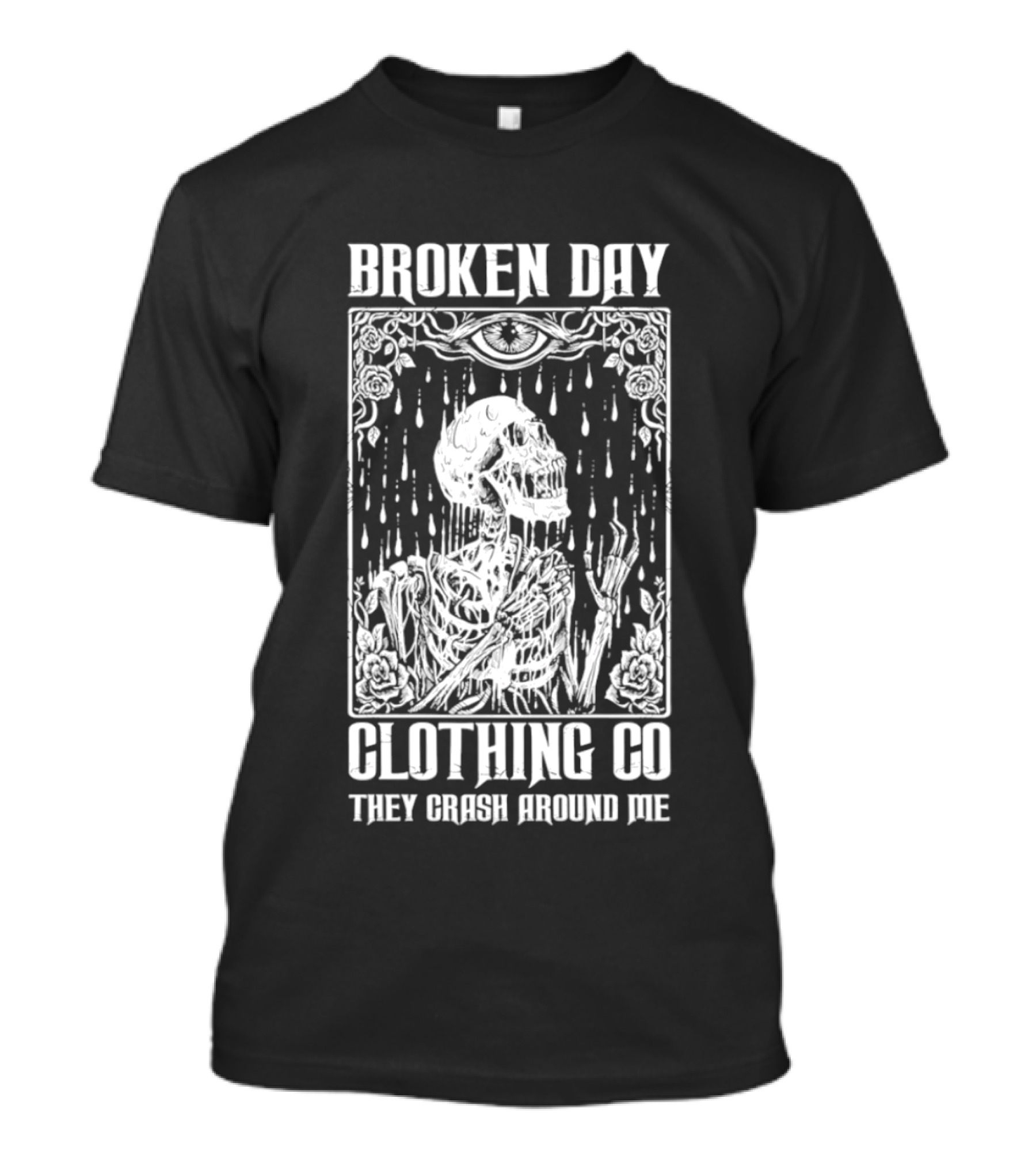 Broken Day Clothing Co Skeleton They Crash Around Me T-Shirt