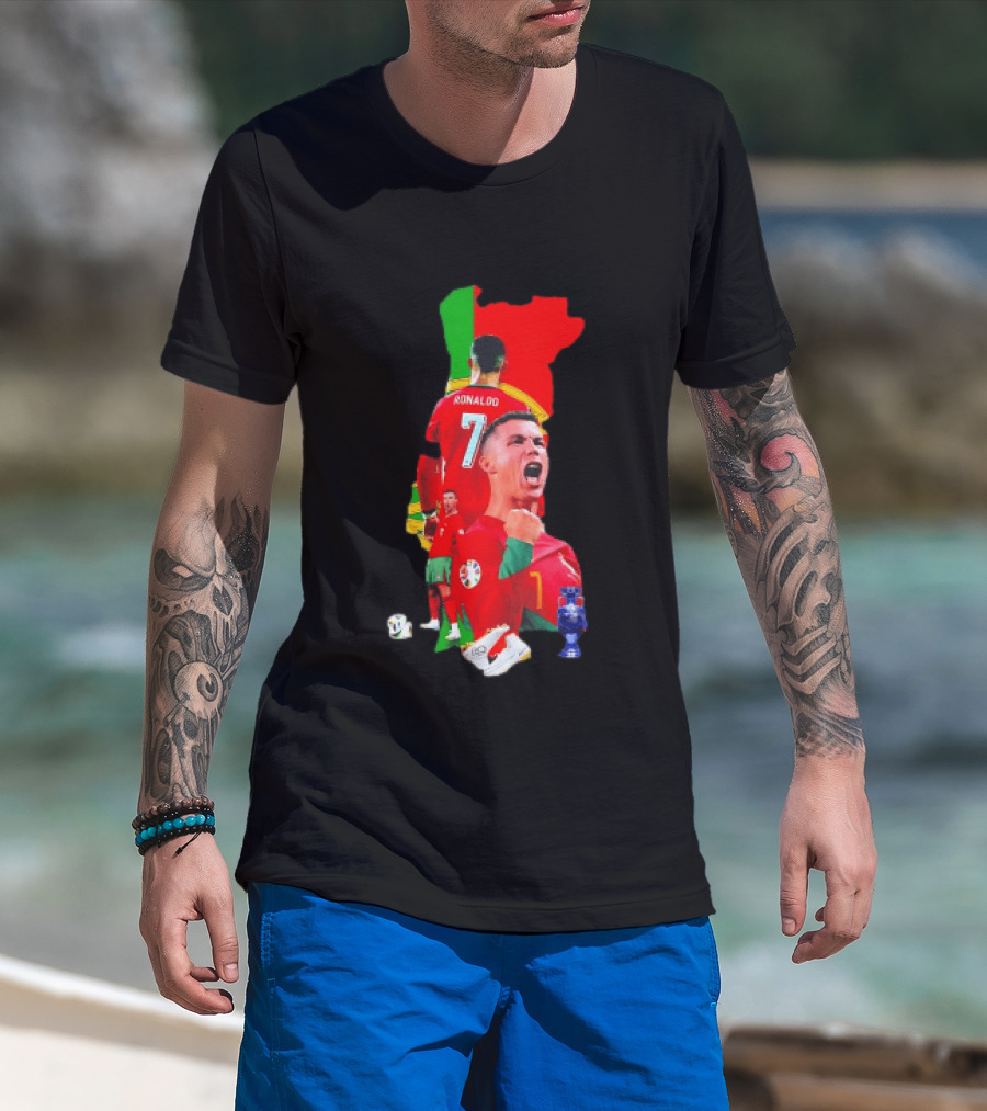 CR7 Portugal Cristiano Ronaldo Celebrating Portugal National Team Victory T-Shirt