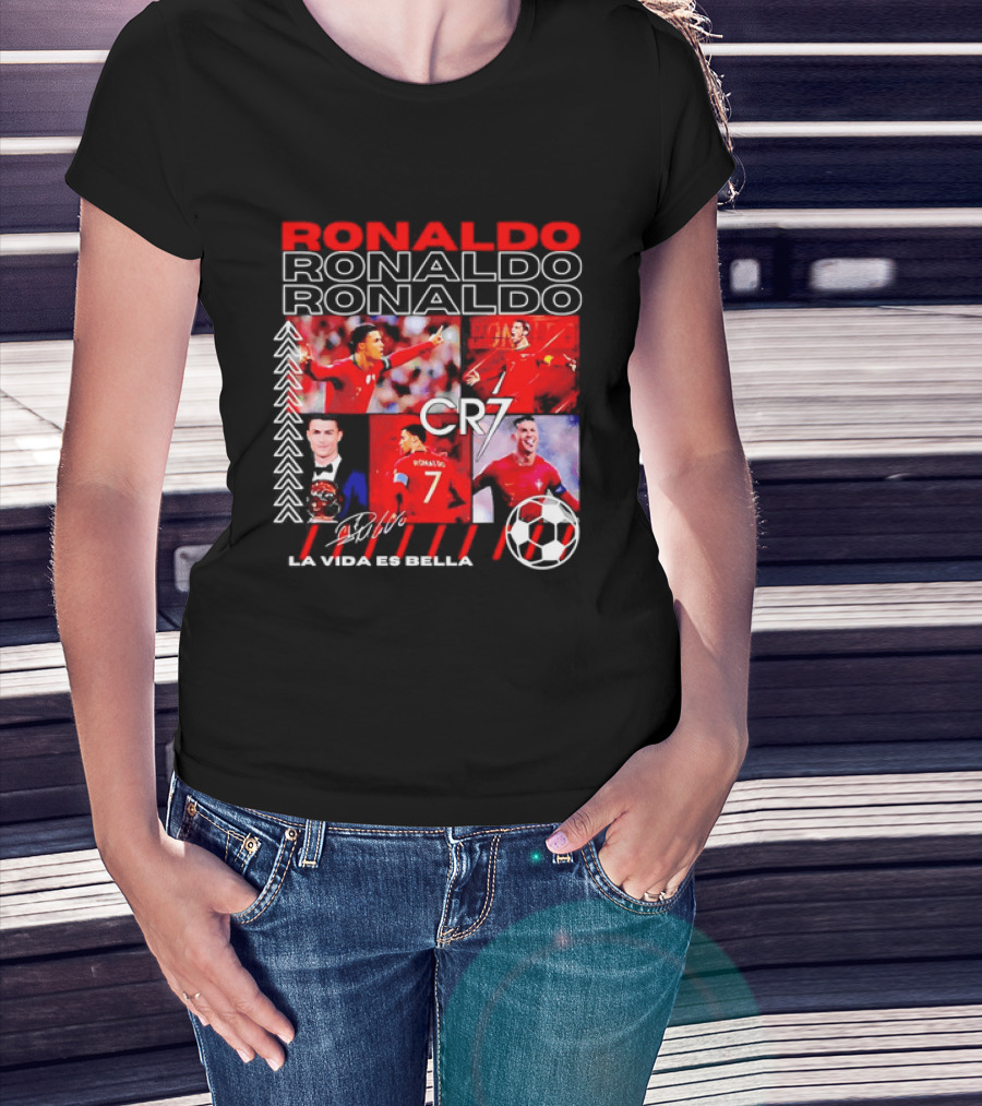 Ronaldo CR7 Portugal La Vida Es Bella T-Shirt