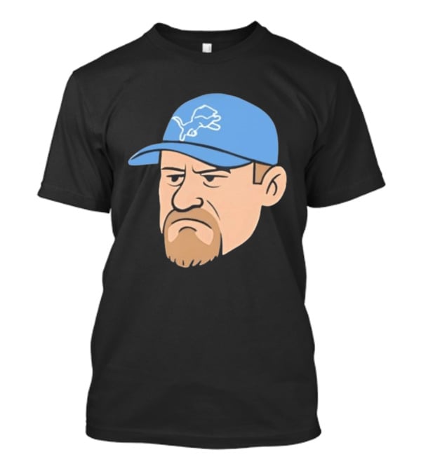 Detroit Lions Grumpy Man With Hat Football Team Fan T-Shirt