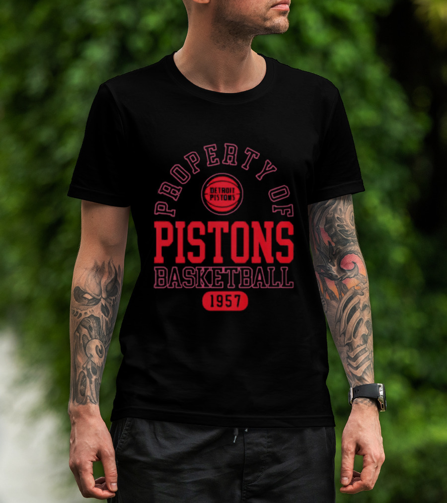 Property Of Pistons Basketball 1957 Detroit Pistons T-Shirt