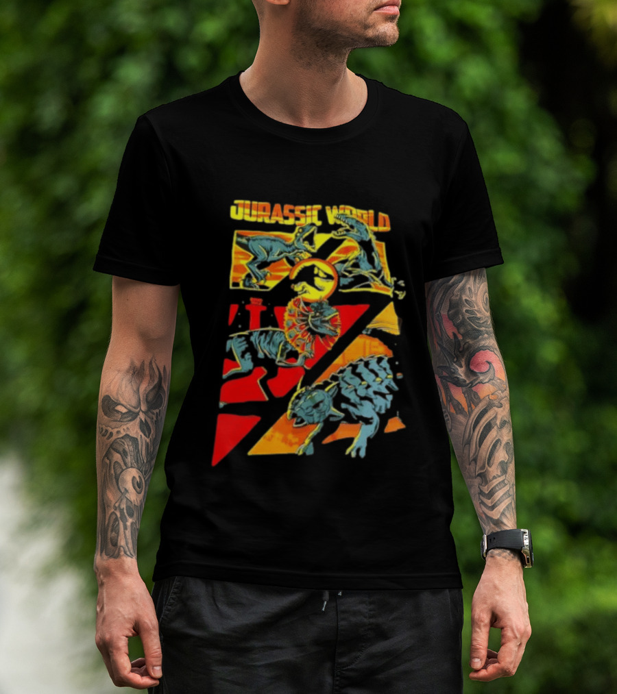 Velociraptor Dilophosaurus Ankylosaurus Jurassic World Dinosaurs T-Shirt
