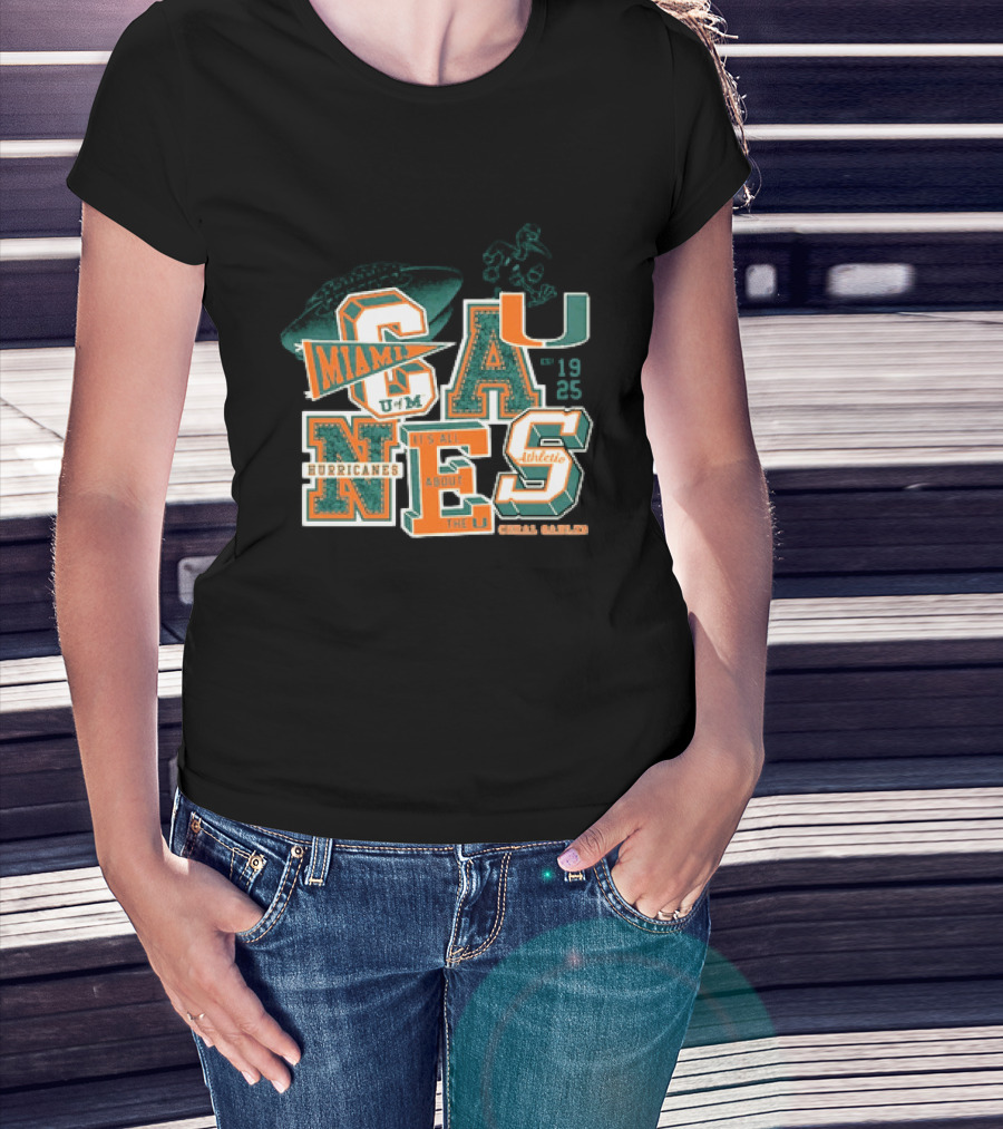 Miami Hurricanes U Coral Gables Athletic Football Team It's All About The U T-Shirt