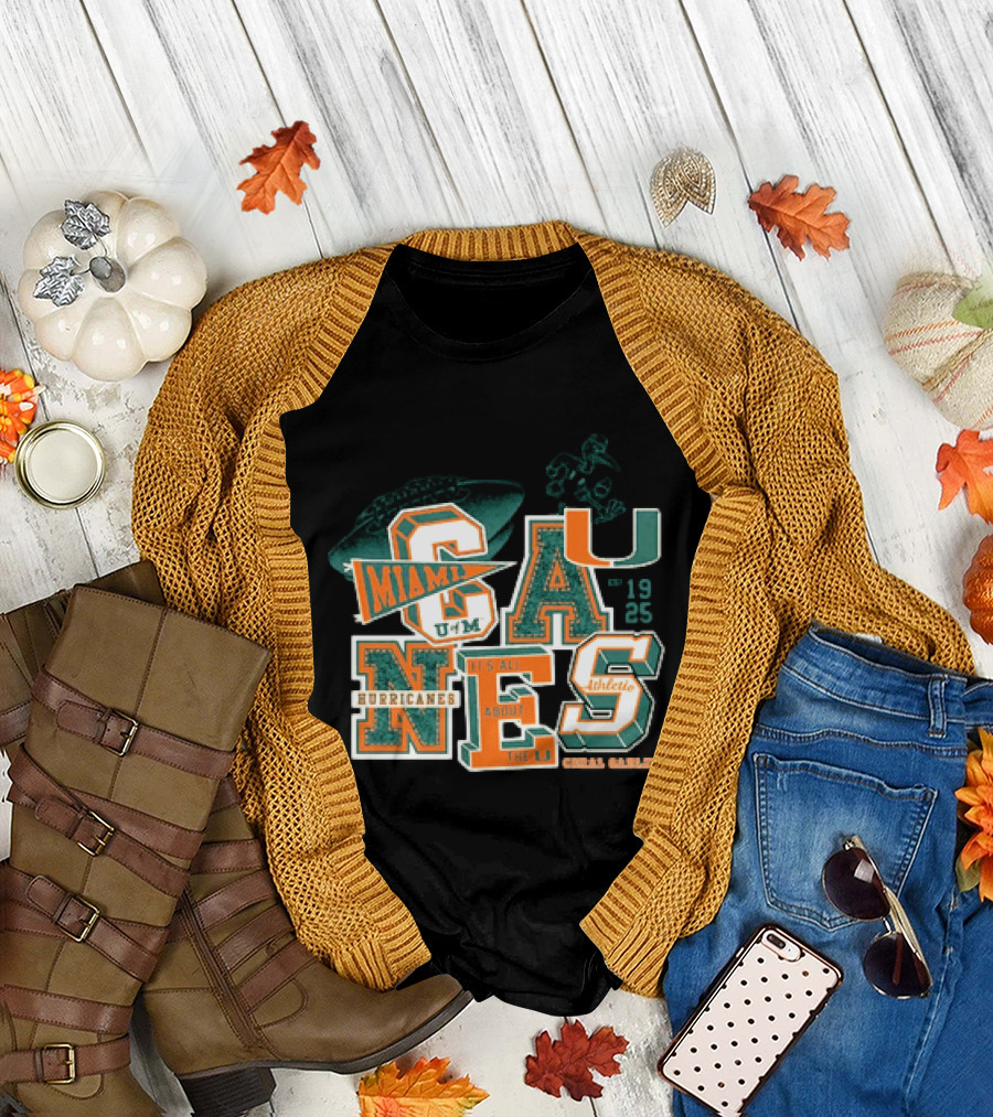 Miami Hurricanes U Coral Gables Athletic Football Team It's All About The U T-Shirt