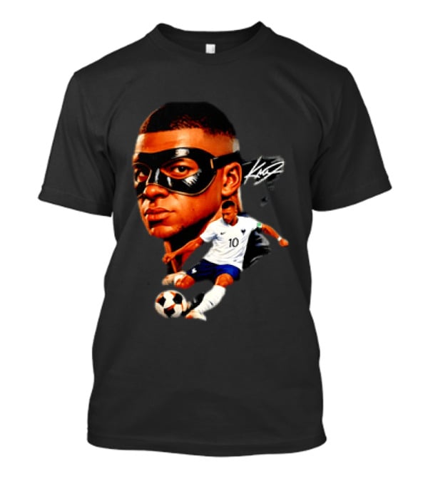 France Kylian Mbappe 10 Soccer Star Masked Player T-Shirt