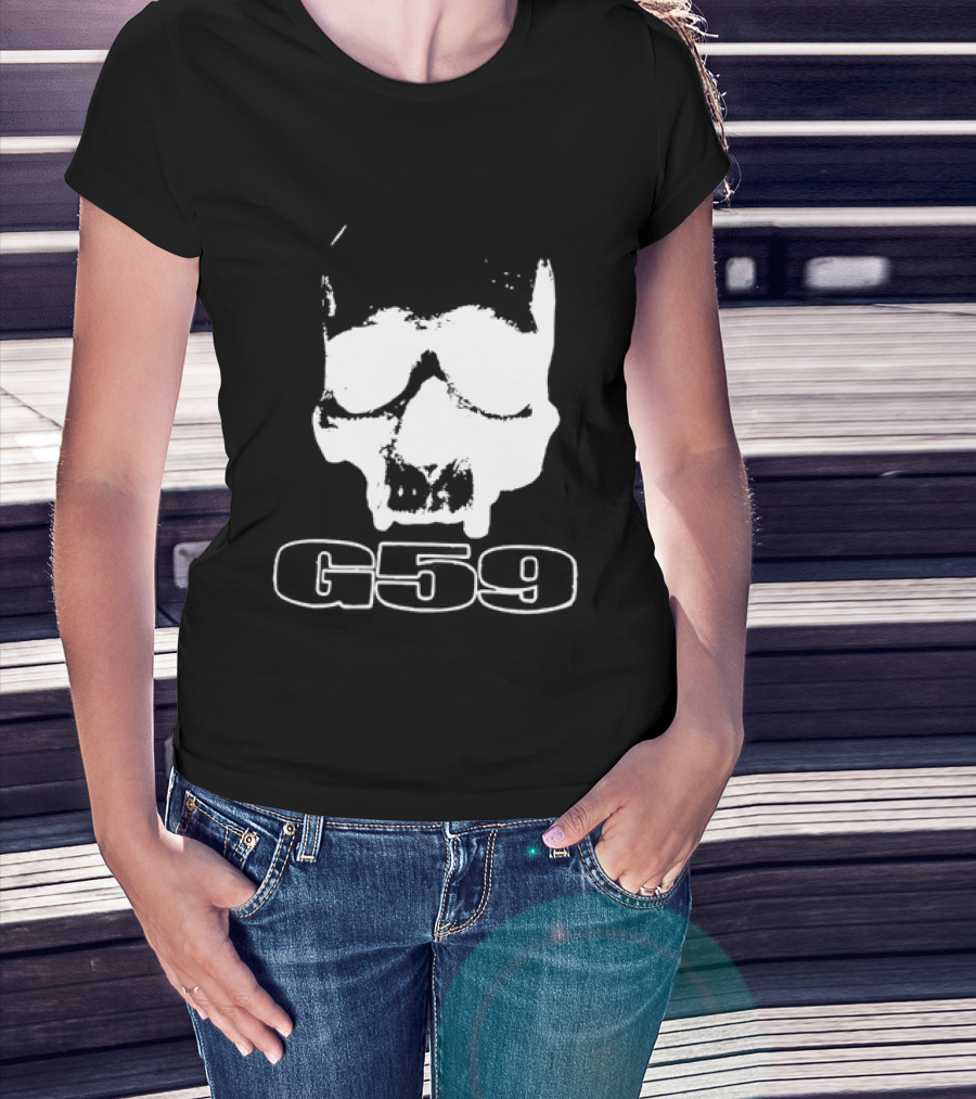 G59 Skull Black Graphic With Skull T-Shirt