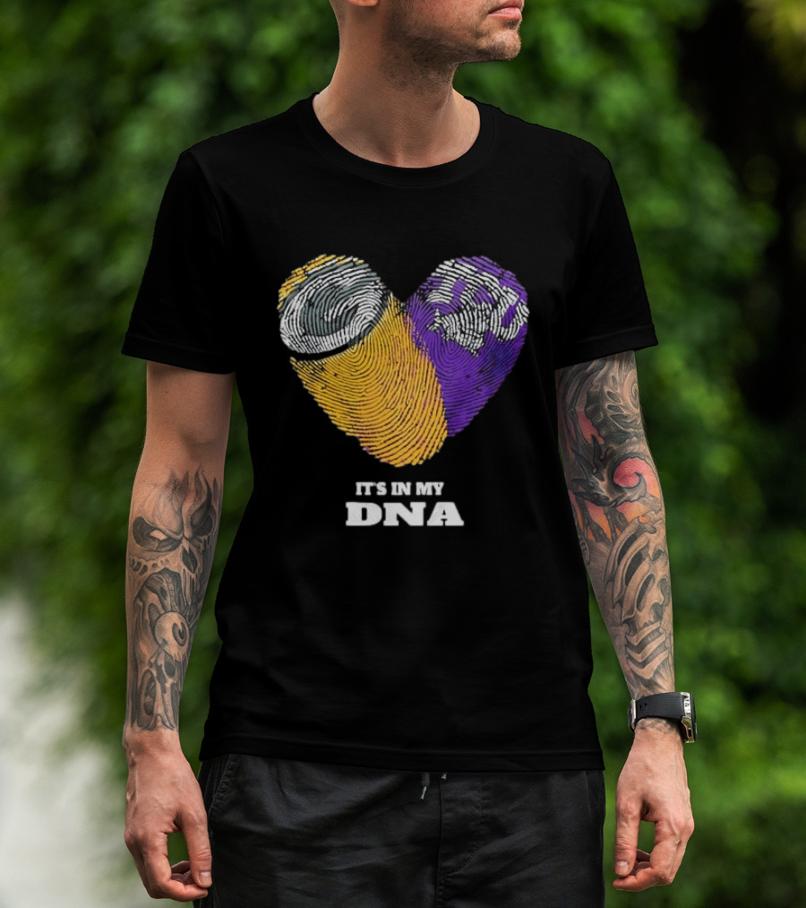 Green Bay Packers TCU Horned Frogs It's In My DNA Heart Fingerprints Fan Love T-Shirt