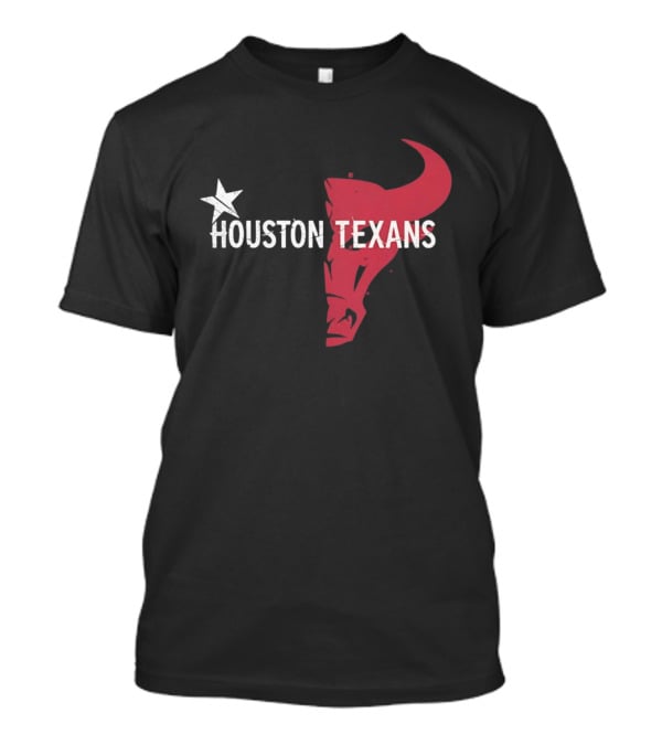 Houston Texans Distressed Star Bull Head T-Shirt
