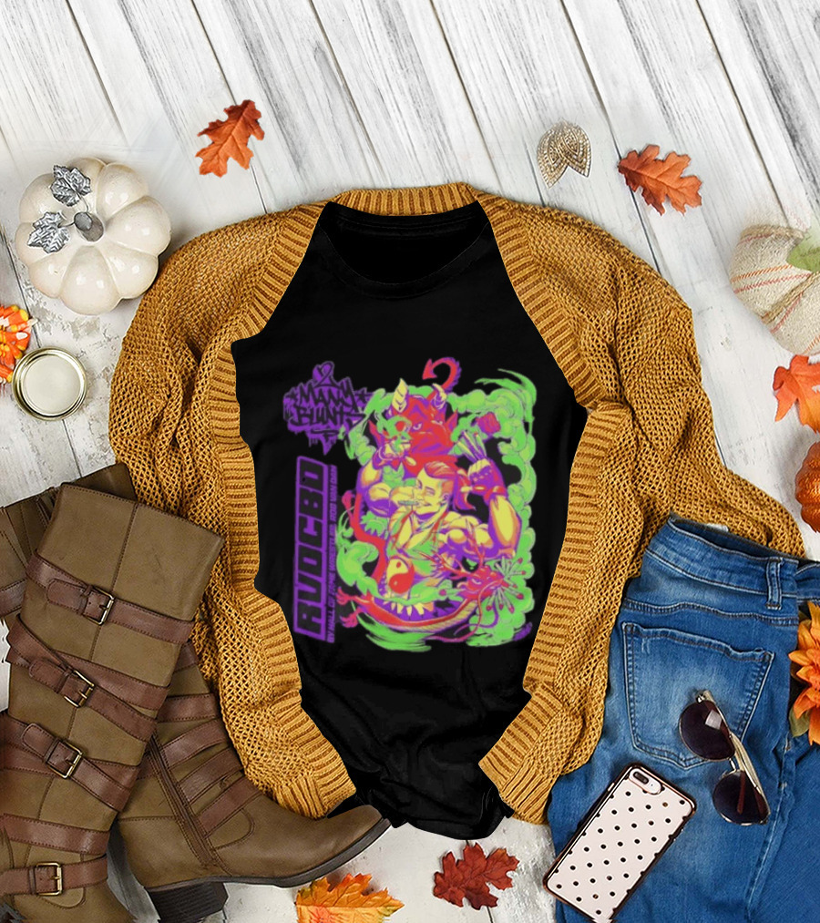 Rob Van Dam 2 Many Blunts RVD CBD Hall of Fame Wrestler Psychedelic Smoke Dragons T-Shirt
