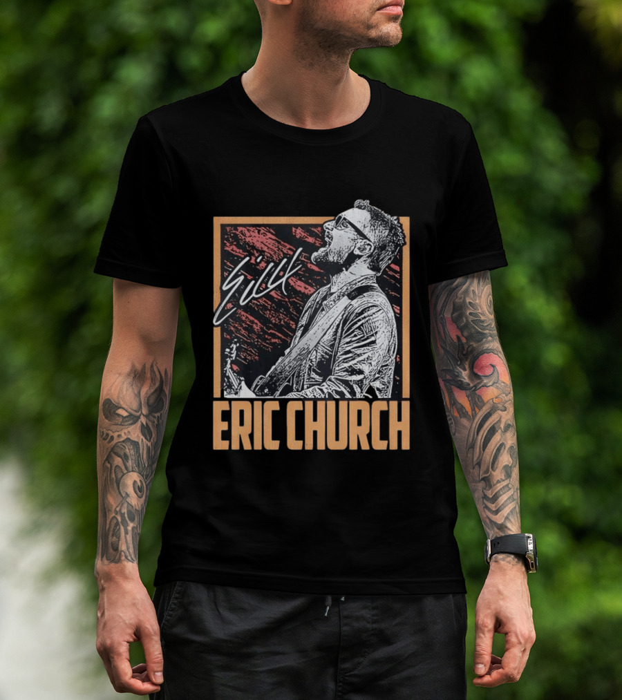 Sick Eric Church Live Singing Performance T-Shirt