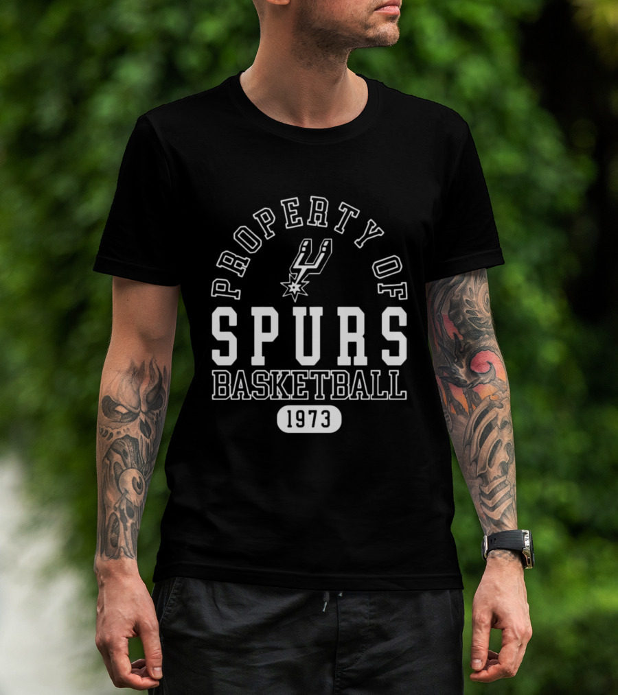 Property Of Spurs Basketball 1973 T-Shirt