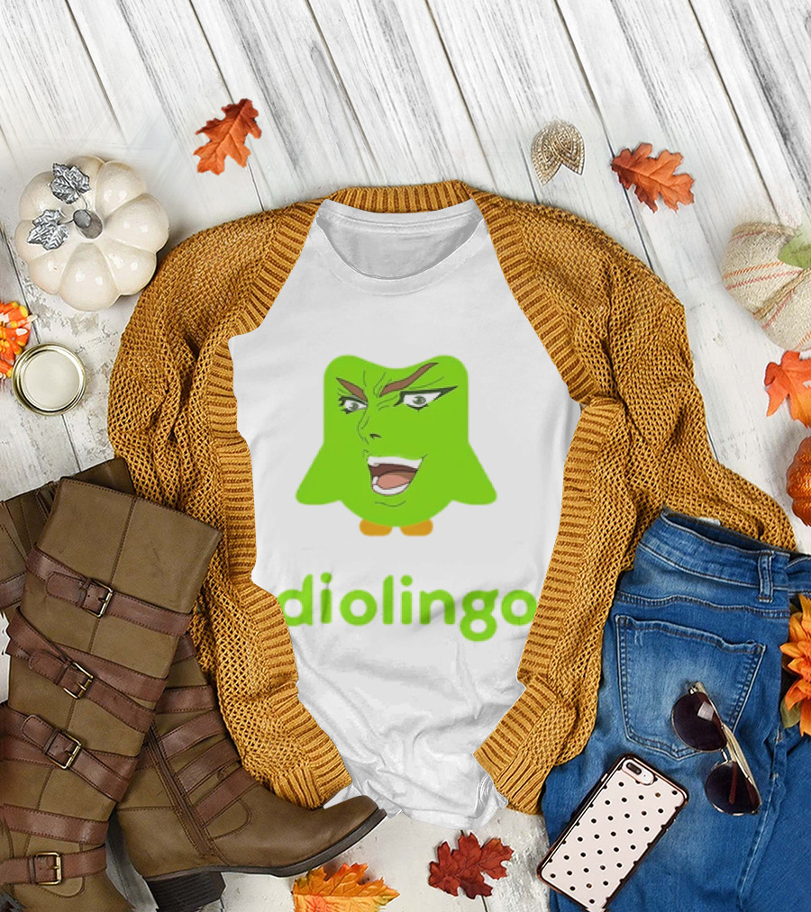 Diolingo Duolingo Owl Dio Brando Meme JoJo's Bizarre Adventure T-Shirt