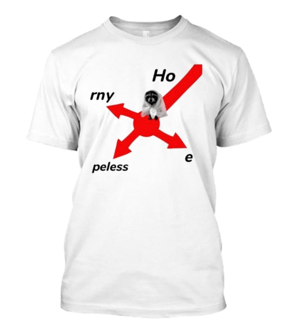 Raccoon Meme Ho Rny Peless Compass T-Shirt