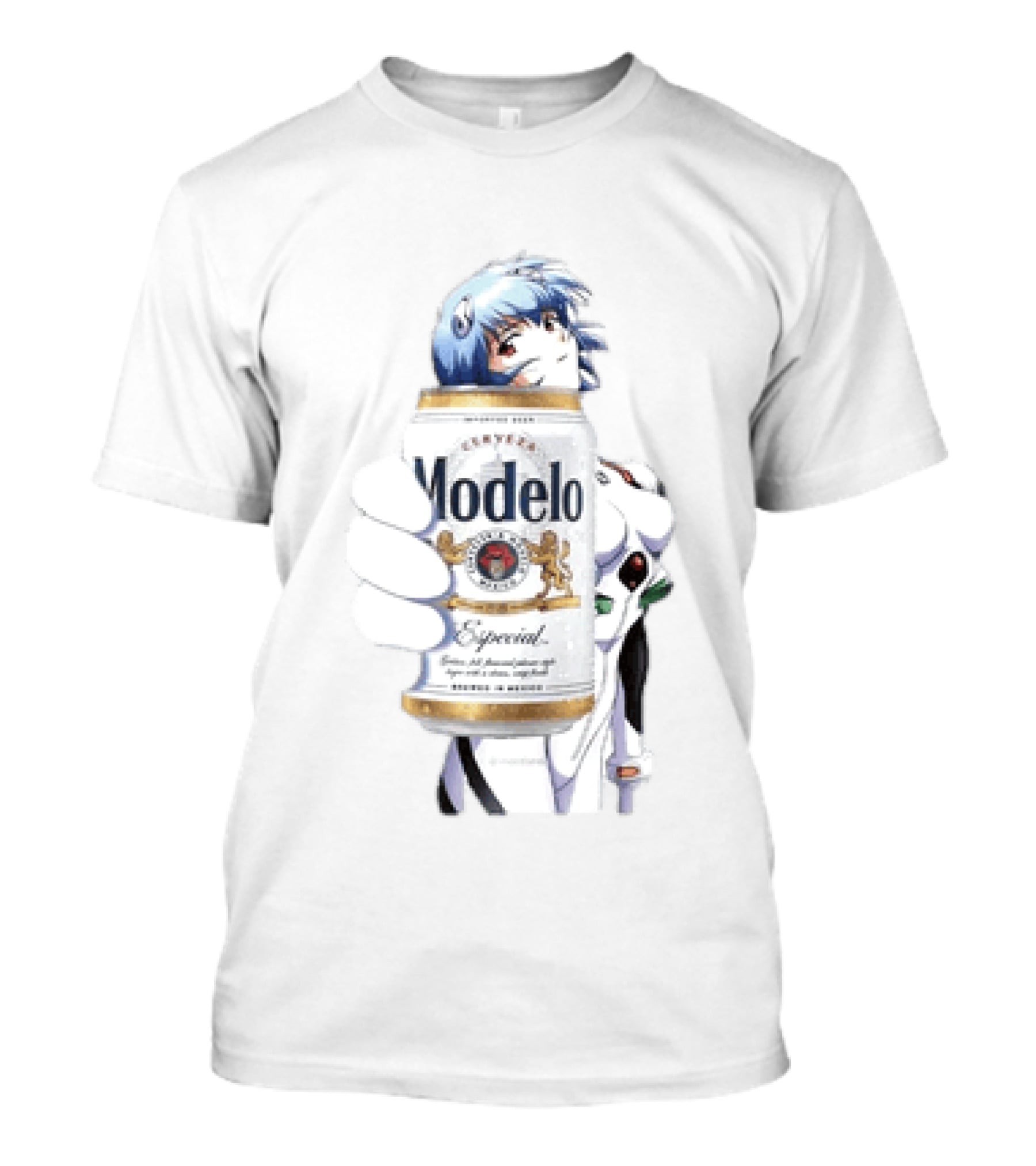 Rei Ayanami Modelo Especial Beer Neon Genesis Evangelion T-Shirt