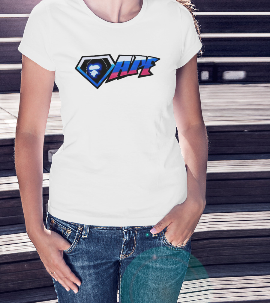 Gorilla Diamond APE Shield Blue Red Gradient T-Shirt