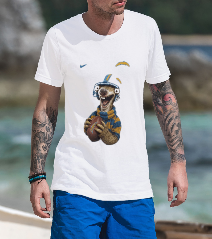 Sid Ice Age Los Angeles Chargers Football Fan Gear T-Shirt