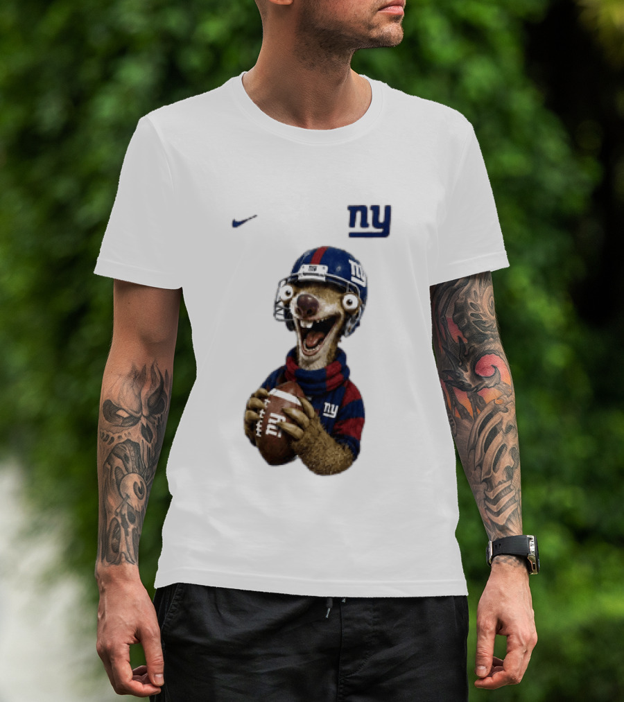 Sid The Sloth New York Giants Football NFL Fan Gear T-Shirt