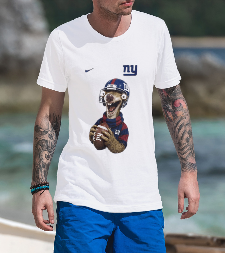 Sid The Sloth New York Giants Football NFL Fan Gear T-Shirt