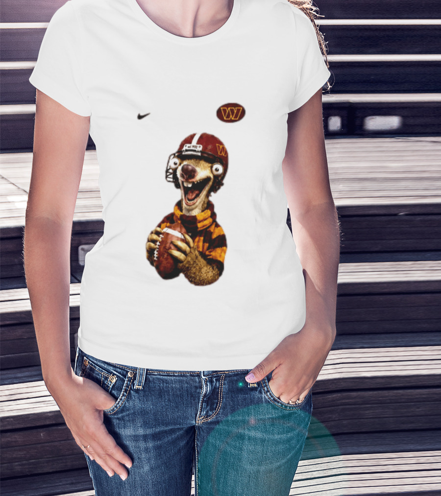 Sid The Sloth Washington Commanders Football Helmet Nike T-Shirt