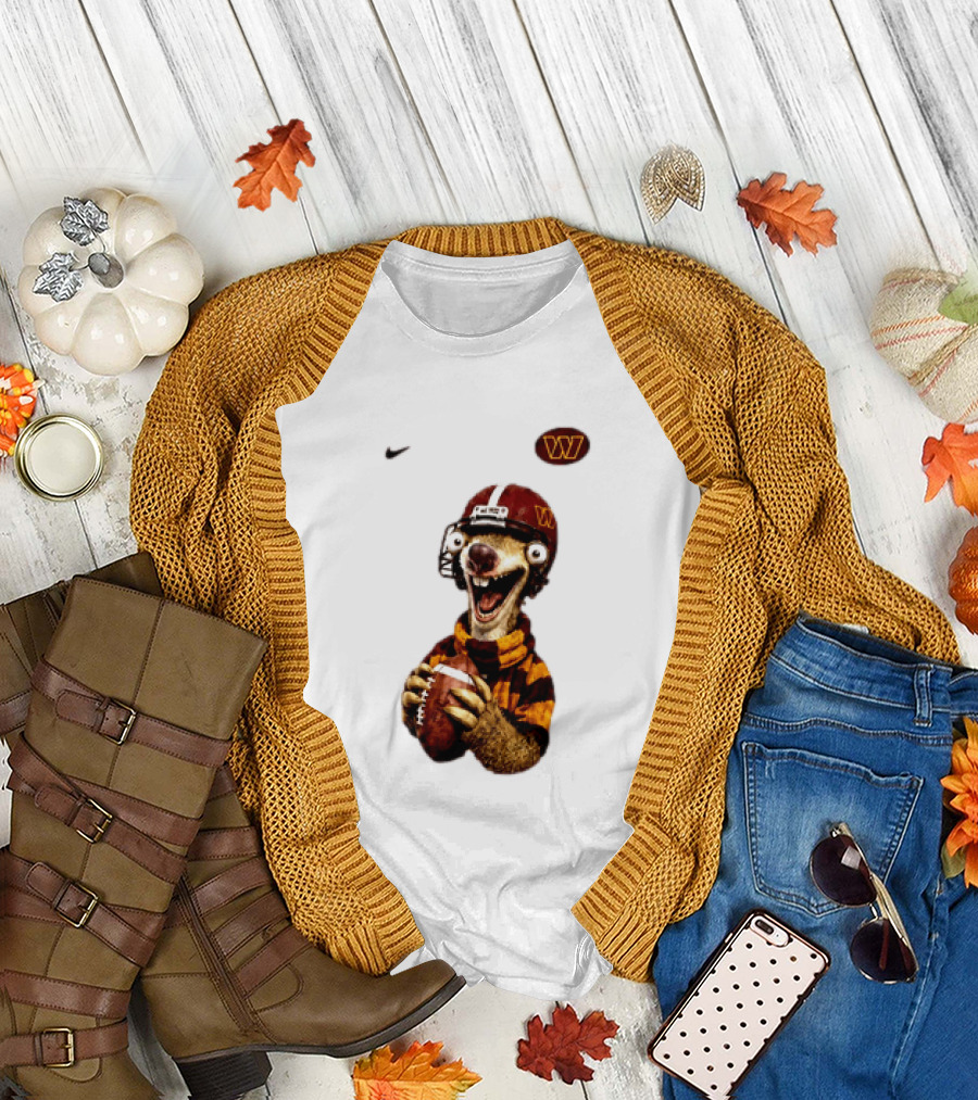 Sid The Sloth Washington Commanders Football Helmet Nike T-Shirt