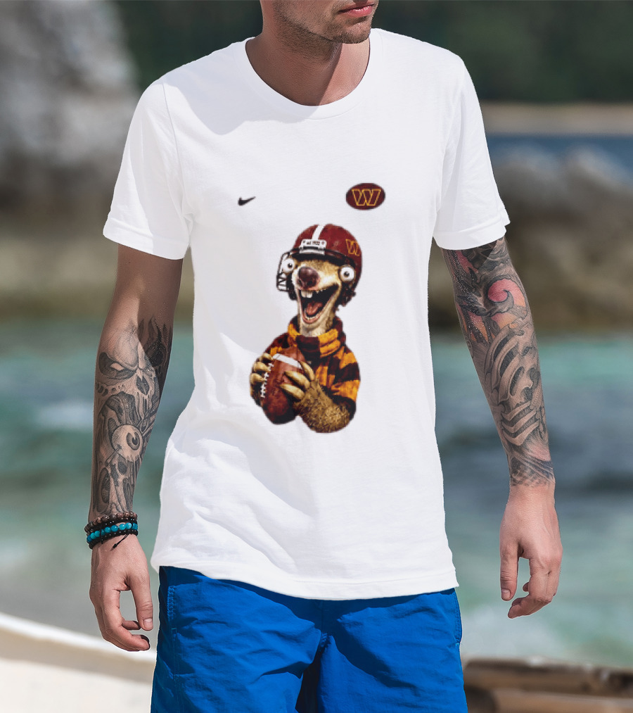 Sid The Sloth Washington Commanders Football Helmet Nike T-Shirt