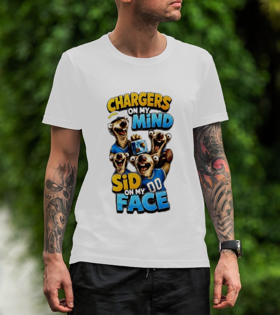 Los Angeles Chargers Sid On My Mind Football Fan Humor T-Shirt