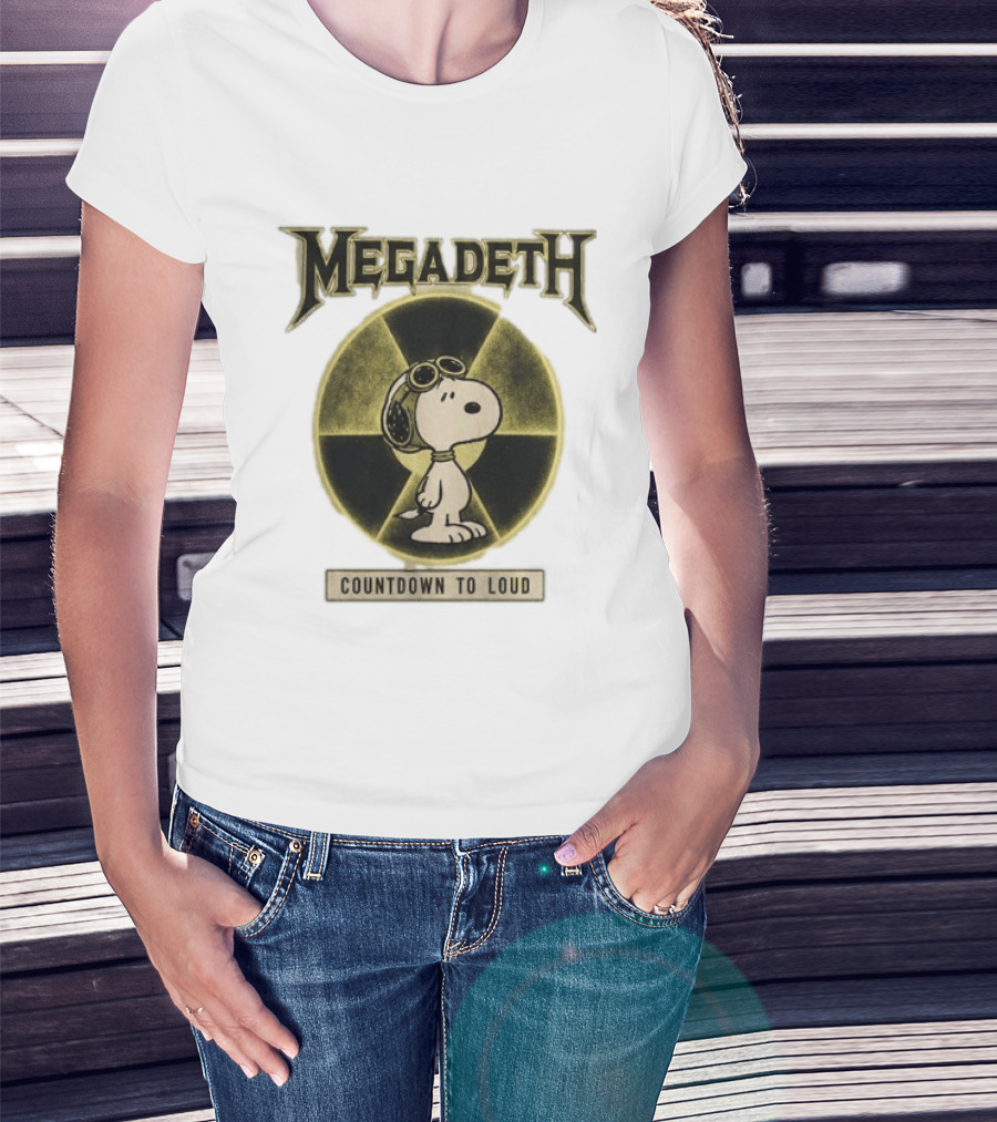 Snoopy MEgadeth Countdown To Loud T-Shirt
