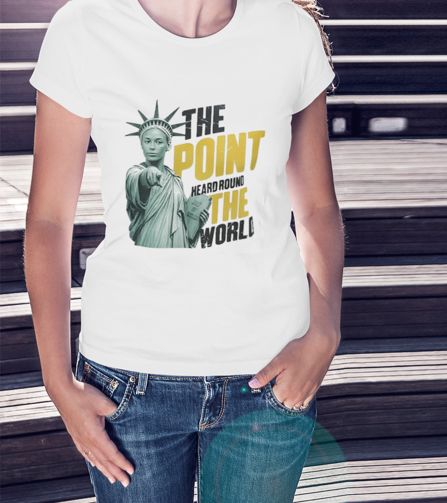 The Point Heard Round The World Statue Of Liberty Sophie Cunningham Indiana Fever T-Shirt