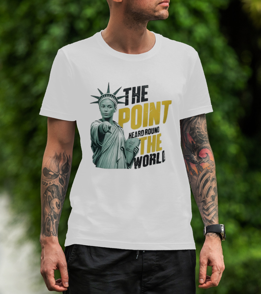 The Point Heard Round The World Statue Of Liberty Sophie Cunningham Indiana Fever T-Shirt