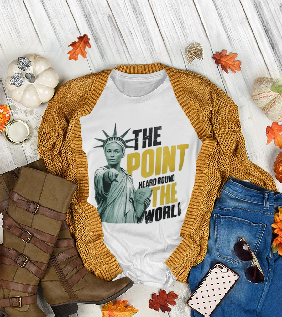 The Point Heard Round the World Statue of Liberty Sophie Cunningham Indiana Fever T-Shirt