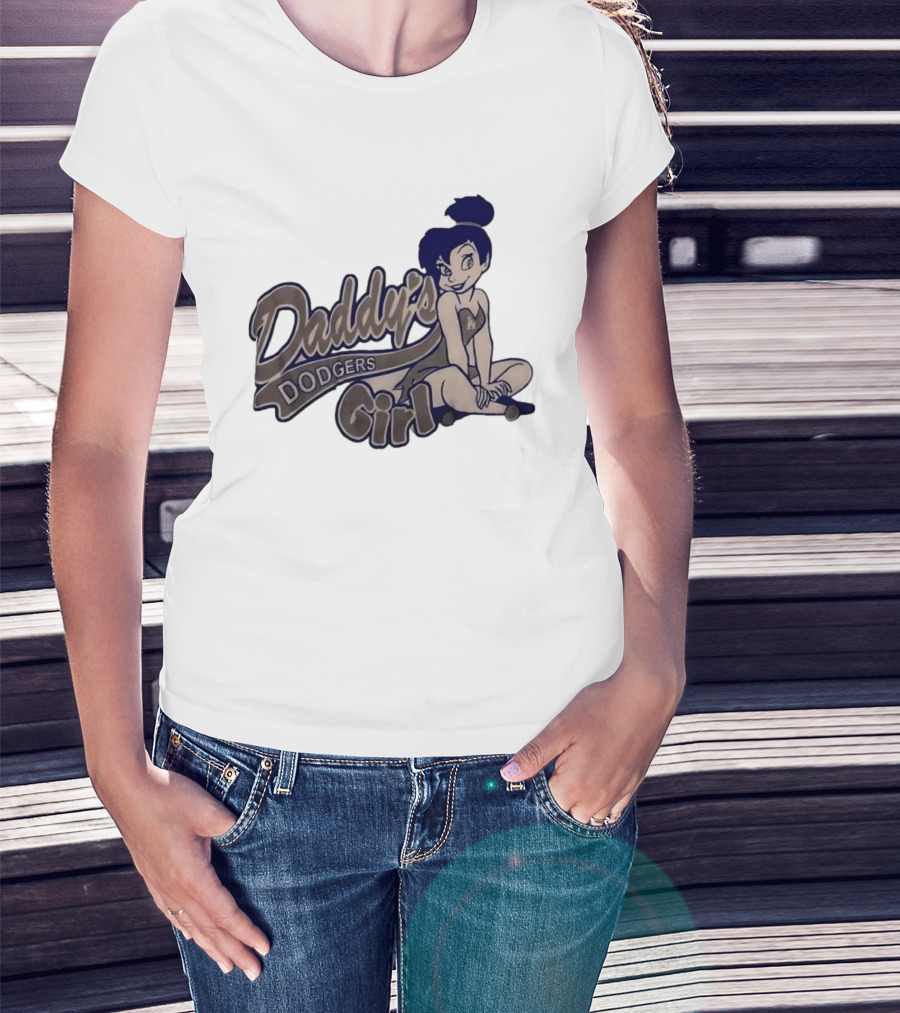 Daddy's Dodgers Girl Tinker Bell Los Angeles T-Shirt
