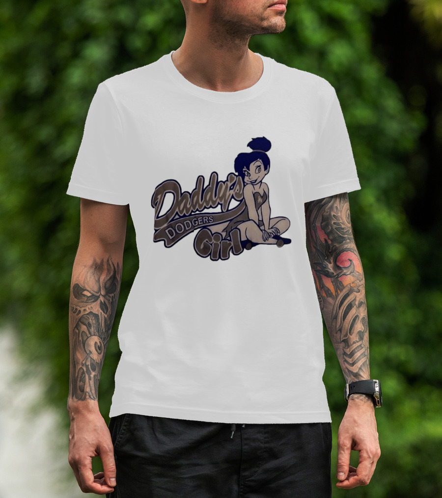 Daddy's Dodgers Girl Tinker Bell Los Angeles T-Shirt