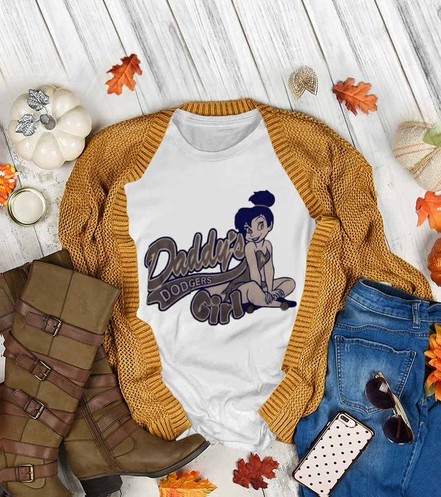 Daddy's Dodgers Girl Tinker Bell Los Angeles T-Shirt