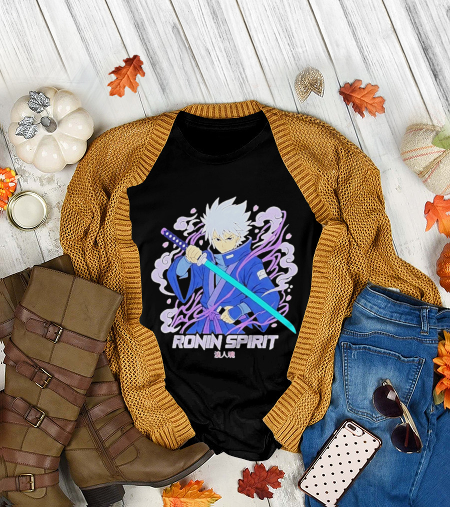 Ronin Spirit Anime Samurai Warrior Katana Manga T-Shirt